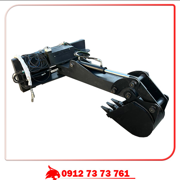 بیل بکهو زاویه دار 3 جک مدل Angled backhoe