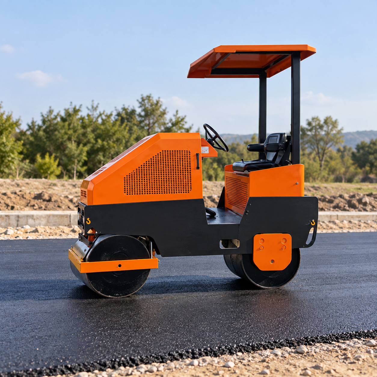 غلطک آسفالت دو رول خودران CG500
