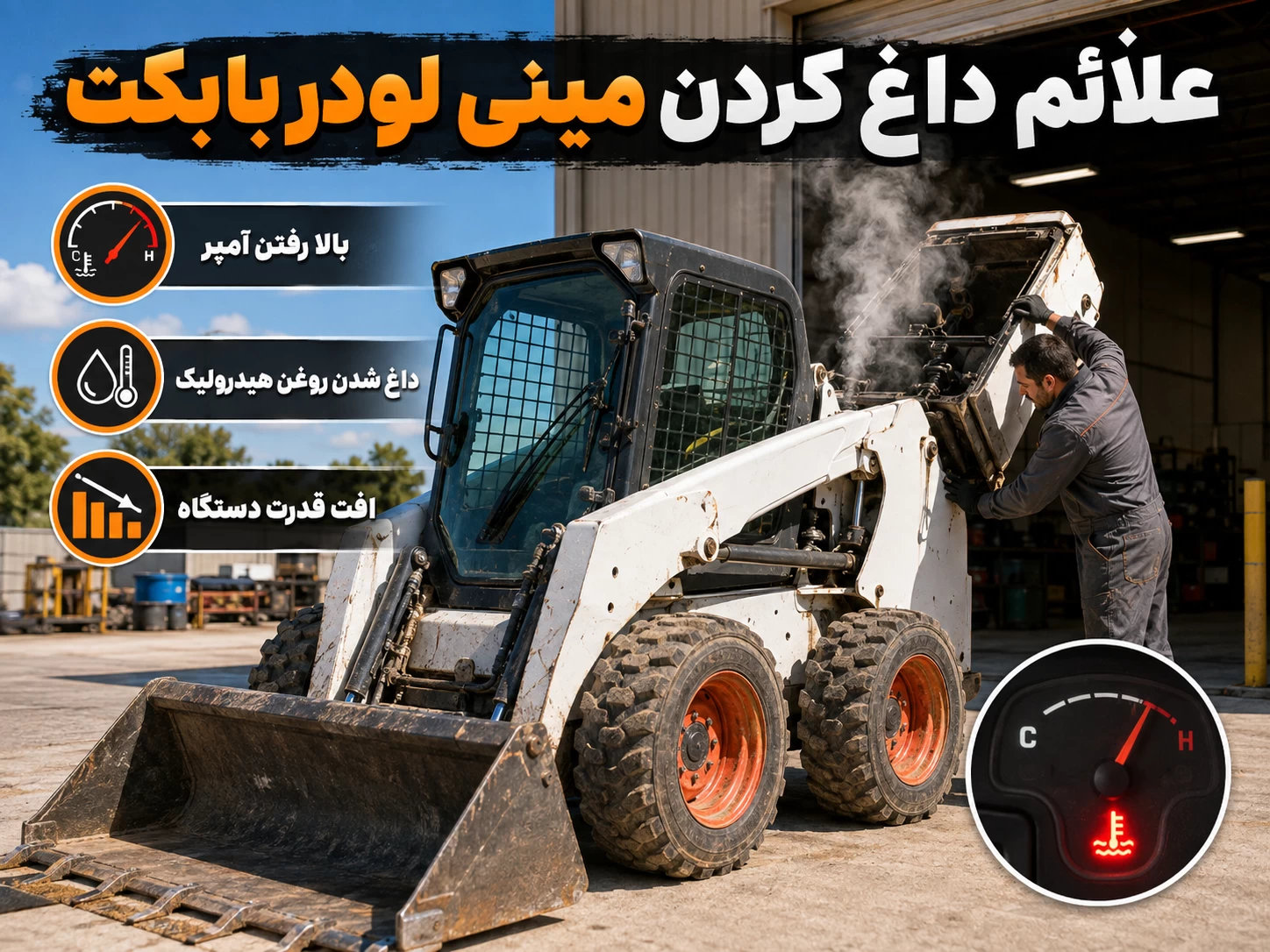 داغ کردن مینی لودر بابکت
